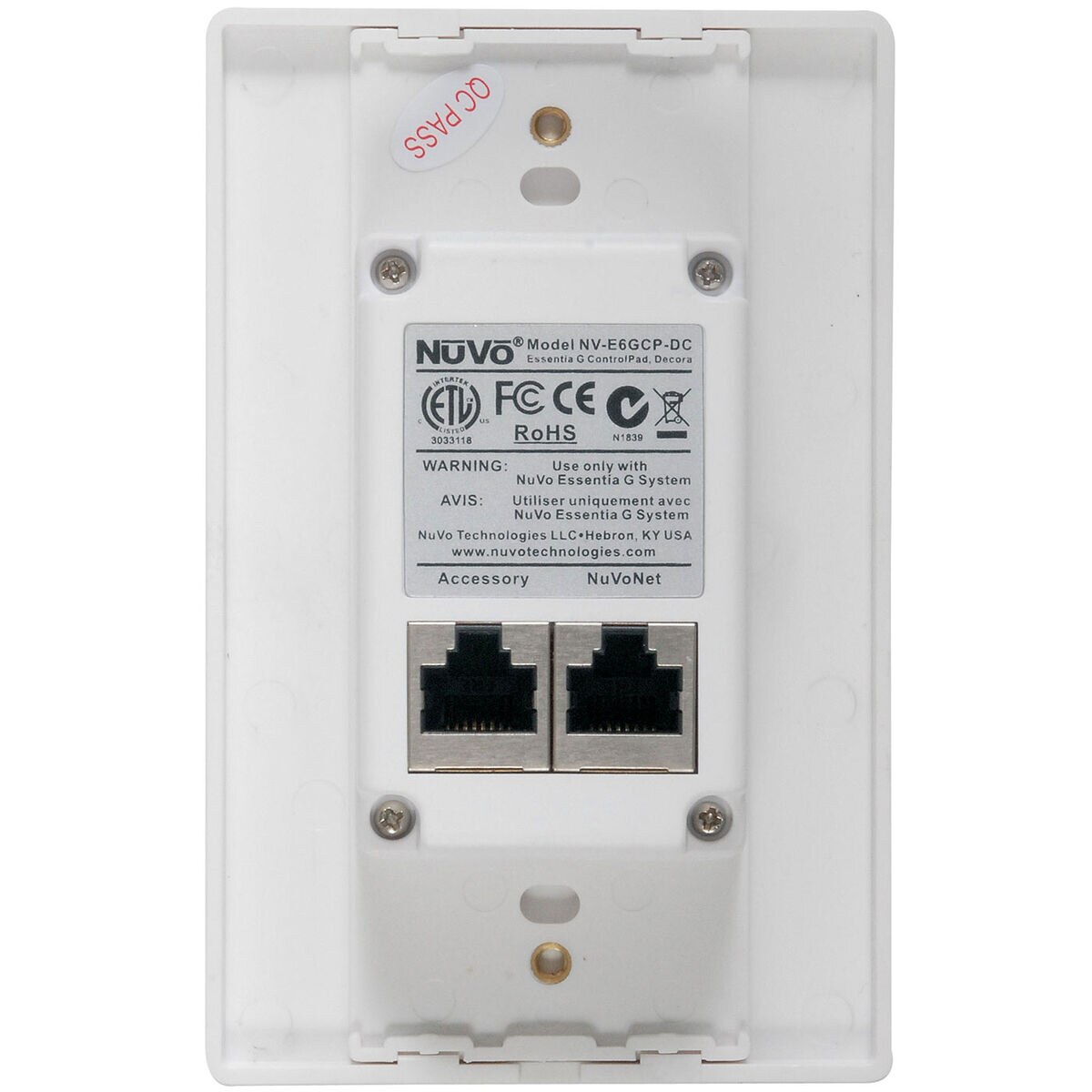 NuVo NVE6GCPDC Essentia E6G Control Pad